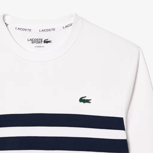 Lacoste Tennis>Resistentes Tennis Sweatshirt Weis / Navy Blau 522