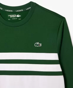 Lacoste Tennis>Resistentes Tennis Sweatshirt Grun / Weis 291