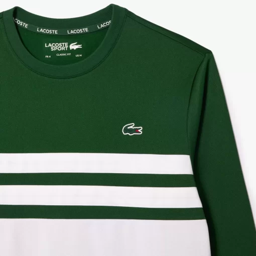 Lacoste Tennis>Resistentes Tennis Sweatshirt Grun / Weis 291