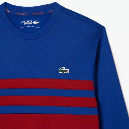 Lacoste Tennis>Resistentes Tennis Sweatshirt Navy Blau / Burgunder Is4