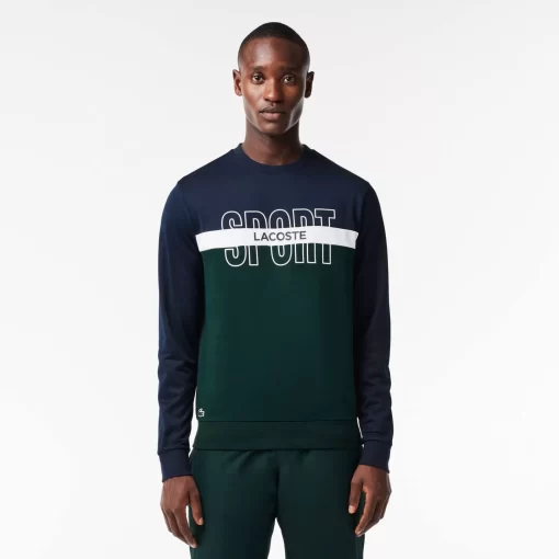 Lacoste Tennis>Ripstop Tennis Sweatshirt Navy Blau / Weis / Grun 65U