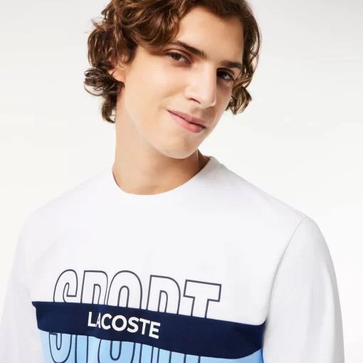 Lacoste Tennis>Ripstop Tennis Sweatshirt Weis / Navy Blau / Blau Lui