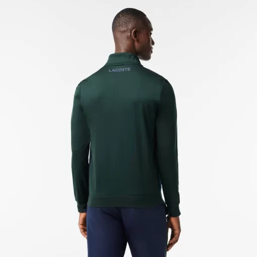 Lacoste Tennis>Ripstop Tennis Sweatshirt Grun / Navy Blau Dq5