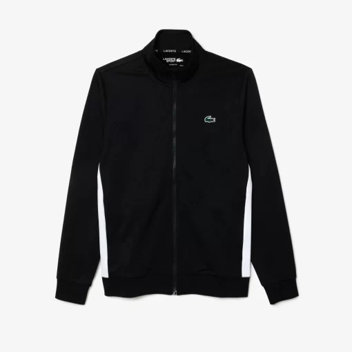 Lacoste Tennis>Ripstop Tennis Sweatshirt Schwarz / Weis 258