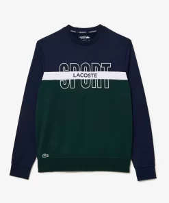 Lacoste Tennis>Ripstop Tennis Sweatshirt Navy Blau / Weis / Grun 65U