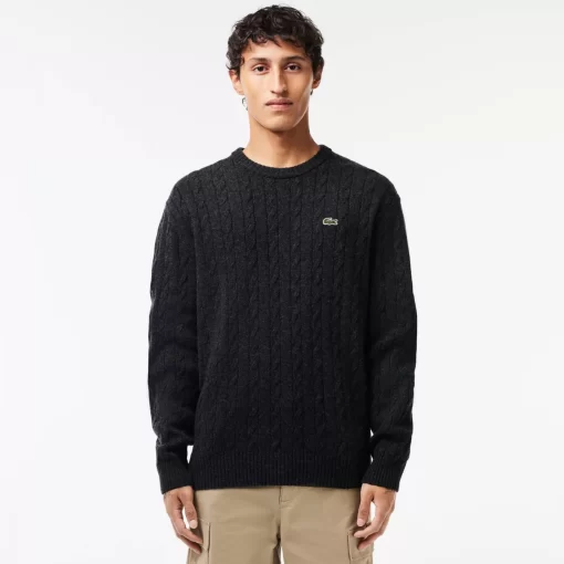 Lacoste Pullover>Rundhals Mit Zopf-Detail Grau El6