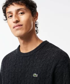 Lacoste Pullover>Rundhals Mit Zopf-Detail Grau El6