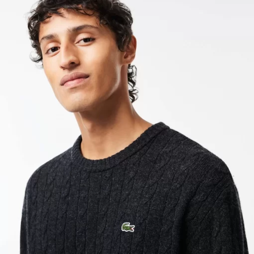 Lacoste Pullover>Rundhals Mit Zopf-Detail Grau El6