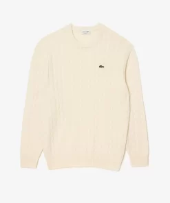 Lacoste Pullover>Rundhals Mit Zopf-Detail Creme Xfj