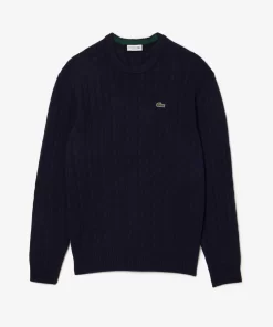 Lacoste Pullover>Rundhals Mit Zopf-Detail Navy Blau 166