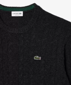 Lacoste Pullover>Rundhals Mit Zopf-Detail Grau El6