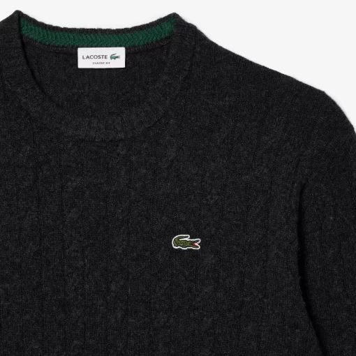 Lacoste Pullover>Rundhals Mit Zopf-Detail Grau El6