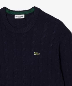 Lacoste Pullover>Rundhals Mit Zopf-Detail Navy Blau 166