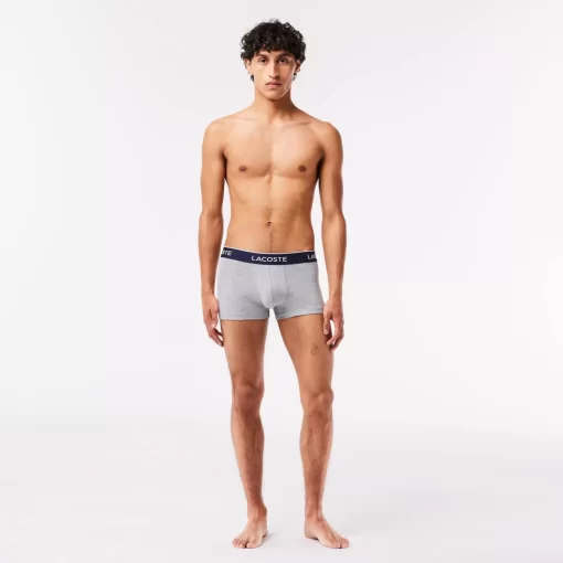 Lacoste Unterwäsche & Loungewear>Schwarze Herren Boxershorts Im 3Er-Pack Heidekraut Grau Cca