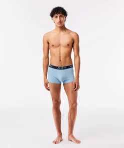 Lacoste Unterwäsche & Loungewear>Schwarze Herren Boxershorts Im 3Er-Pack Blau / Heidekraut Grau F7K