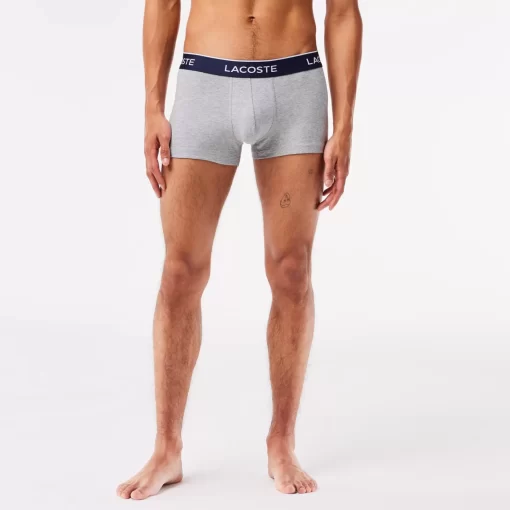 Lacoste Unterwäsche & Loungewear>Schwarze Herren Boxershorts Im 3Er-Pack Heidekraut Grau Cca