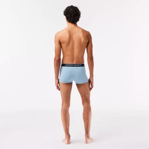 Lacoste Unterwäsche & Loungewear>Schwarze Herren Boxershorts Im 3Er-Pack Blau / Heidekraut Grau F7K