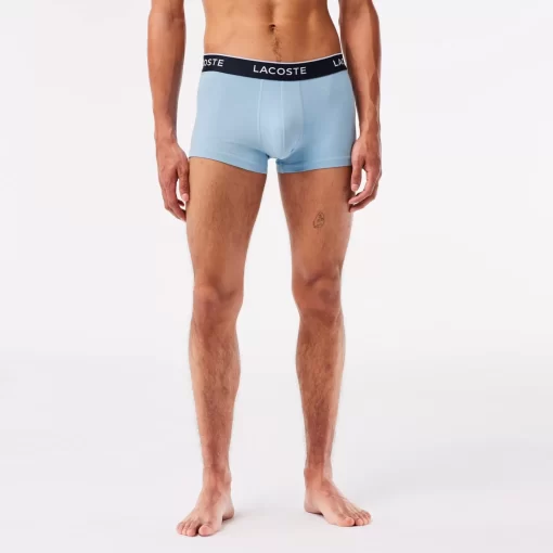 Lacoste Unterwäsche & Loungewear>Schwarze Herren Boxershorts Im 3Er-Pack Blau / Heidekraut Grau F7K