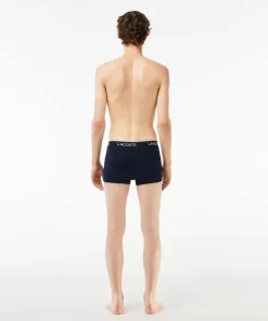 Lacoste Unterwäsche & Loungewear>Schwarze Herren Boxershorts Im 3Er-Pack Blau / Weis / Navy Blau Piy