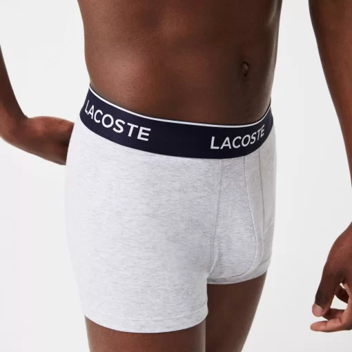 Lacoste Unterwäsche & Loungewear>Schwarze Herren Boxershorts Im 3Er-Pack Heidekraut Grau Cca