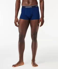 Lacoste Unterwäsche & Loungewear>Schwarze Herren Boxershorts Im 3Er-Pack Dunkelgrun / Navy Blau / Hellgrun Jci