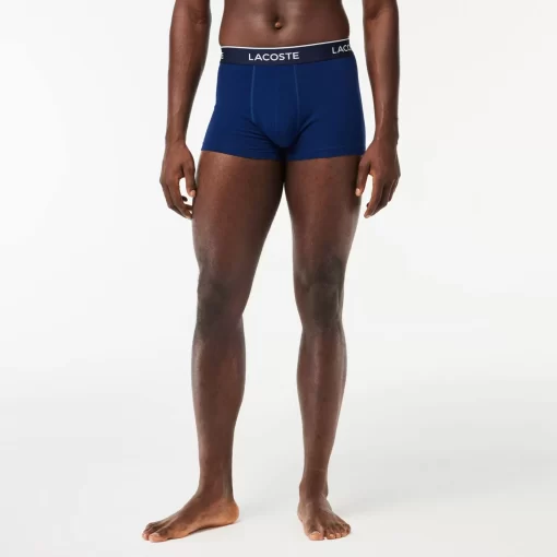 Lacoste Unterwäsche & Loungewear>Schwarze Herren Boxershorts Im 3Er-Pack Dunkelgrun / Navy Blau / Hellgrun Jci