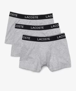 Lacoste Unterwäsche & Loungewear>Schwarze Herren Boxershorts Im 3Er-Pack Heidekraut Grau Cca