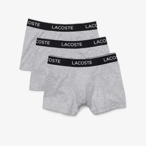 Lacoste Unterwäsche & Loungewear>Schwarze Herren Boxershorts Im 3Er-Pack Heidekraut Grau Cca