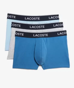 Lacoste Unterwäsche & Loungewear>Schwarze Herren Boxershorts Im 3Er-Pack Blau / Heidekraut Grau F7K