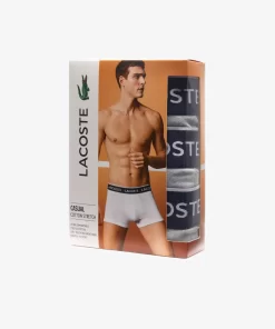 Lacoste Unterwäsche & Loungewear>Schwarze Herren Boxershorts Im 3Er-Pack Heidekraut Grau Cca