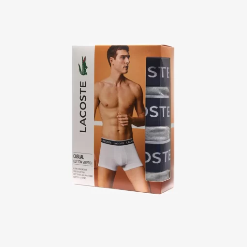 Lacoste Unterwäsche & Loungewear>Schwarze Herren Boxershorts Im 3Er-Pack Heidekraut Grau Cca