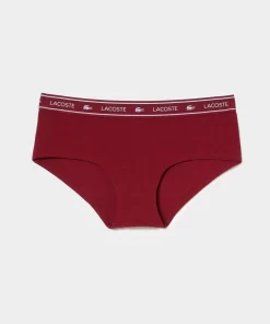 Lacoste Unterwäsche & Loungewear>Shorty Mit Logo Burgunder P41