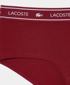 Lacoste Unterwäsche & Loungewear>Shorty Mit Logo Burgunder P41