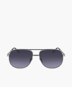 Lacoste Sonnenbrillen>Signature 101 Sonnenbrille Aus Metall Silver 028