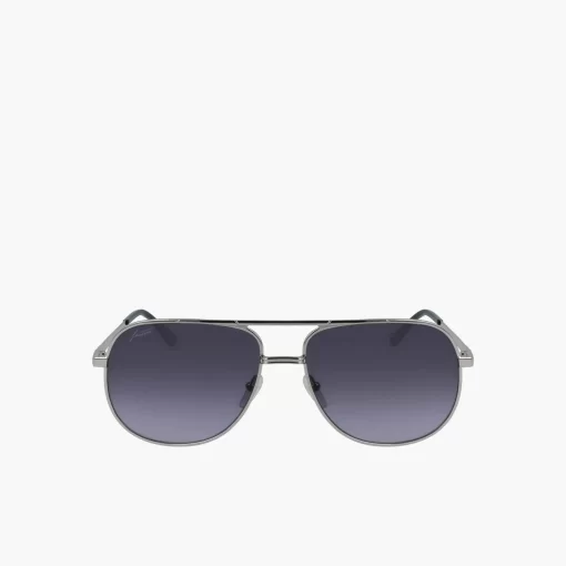 Lacoste Sonnenbrillen>Signature 101 Sonnenbrille Aus Metall Silver 028