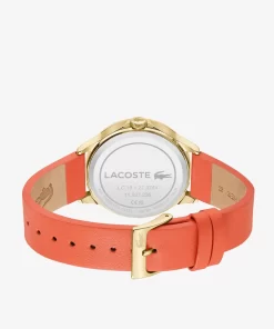 Lacoste Uhren>Skyhook Multifunktions-Lederuhr Rot 000