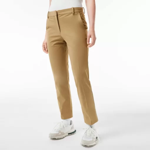 Lacoste Hosen & Shorts>Slim Fit Damen Chinos Aus Stretch-Baumwolle Beige Cb8