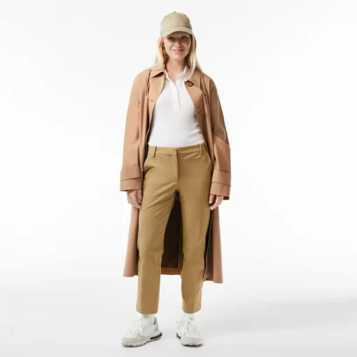 Lacoste Hosen & Shorts>Slim Fit Damen Chinos Aus Stretch-Baumwolle Beige Cb8