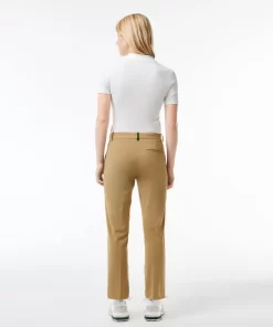 Lacoste Hosen & Shorts>Slim Fit Damen Chinos Aus Stretch-Baumwolle Beige Cb8