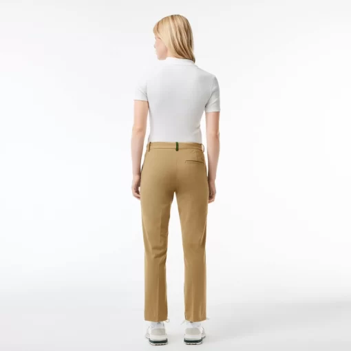 Lacoste Hosen & Shorts>Slim Fit Damen Chinos Aus Stretch-Baumwolle Beige Cb8