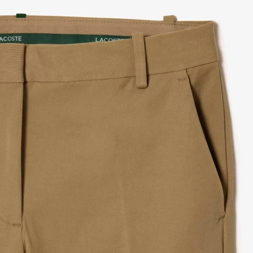 Lacoste Hosen & Shorts>Slim Fit Damen Chinos Aus Stretch-Baumwolle Beige Cb8