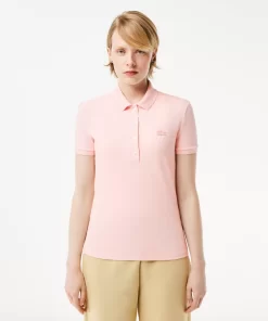 Lacoste Poloshirts>Slim Fit Damen Poloshirt Aus Stretch-Baumwoll-Pique Hellrosa Ady