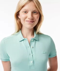 Lacoste Poloshirts>Slim Fit Damen Poloshirt Aus Stretch-Baumwoll-Pique Pastille Minzgrun Lgf