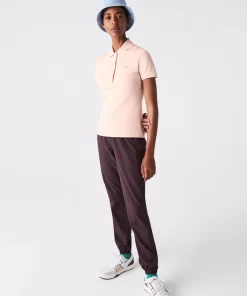 Lacoste Poloshirts>Slim Fit Damen Poloshirt Aus Stretch-Baumwoll-Pique Hellrosa Ady