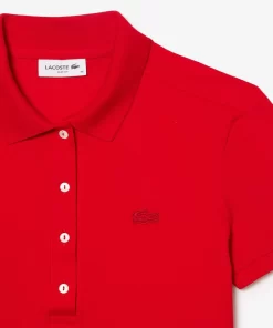 Lacoste Poloshirts>Slim Fit Damen Poloshirt Aus Stretch-Baumwoll-Pique Rot 240