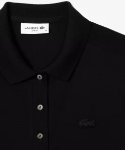 Lacoste Poloshirts>Slim Fit Damen Poloshirt Aus Stretch-Baumwoll-Pique Schwarz 031