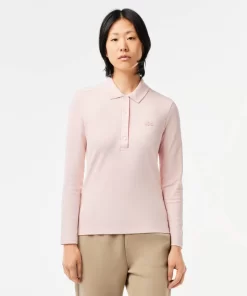 Lacoste Poloshirts>Slim Fit Damen Poloshirt In Stretch-Pique Hellrosa Ady