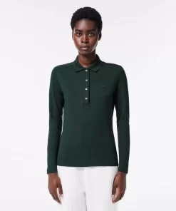 Lacoste Poloshirts>Slim Fit Damen Poloshirt In Stretch-Pique Sinople Grun Yzp