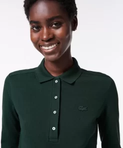 Lacoste Poloshirts>Slim Fit Damen Poloshirt In Stretch-Pique Sinople Grun Yzp