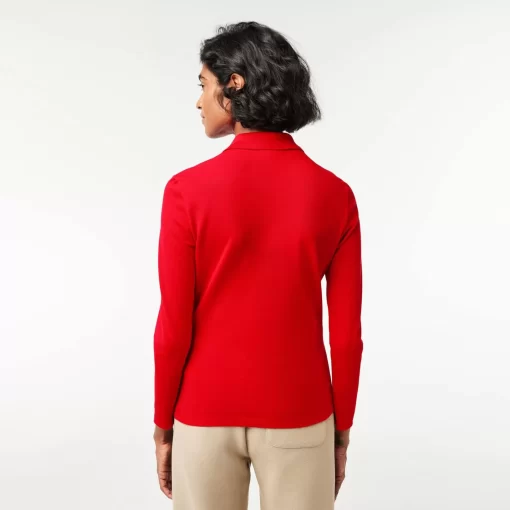 Lacoste Poloshirts>Slim Fit Damen Poloshirt In Stretch-Pique Rot 240